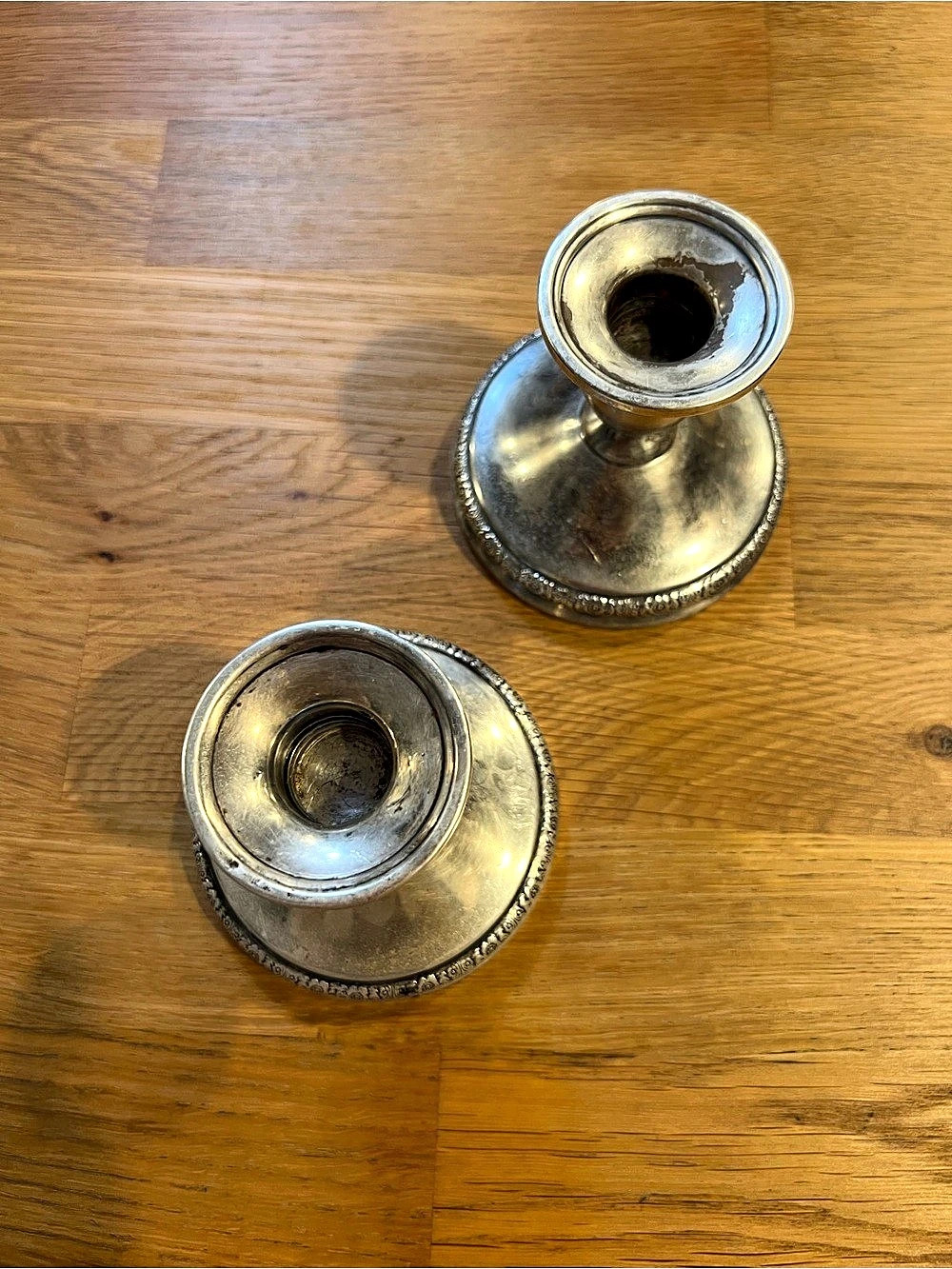 Vintage Prelude International Sterling Silver Pair Candlestick Holder 3.5" N212 - Picture 3 of 5